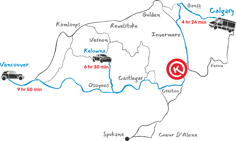 Map to drive to the Kimberley Region