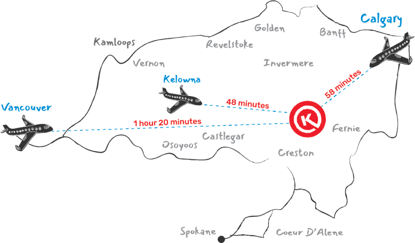 Map to fly to the Kimberley Region